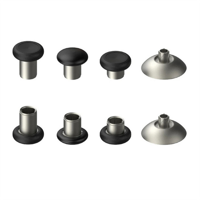 B02B-8 Pack Metall Magnetische Thumbsticks Analog Joysticks in Silber für PS4, Xbox One und Xbox Serie X/S Controller - Bild 1