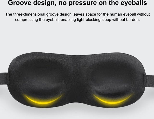 HNKMP 3D-Schlafmaske mit Memory-Schaum, Unisex - Bild 1