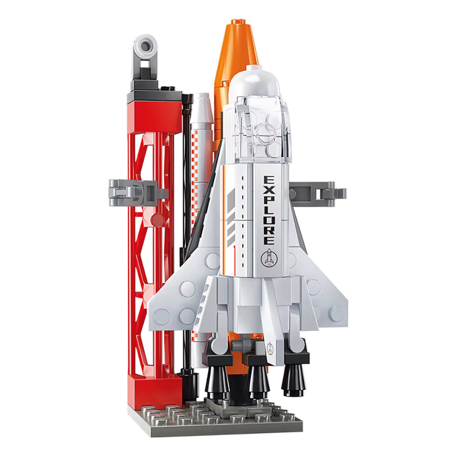 TOYLINX Weltraum, Erkundungs-Konstruktionsrakete, Bauset, 115-teiliges Set - Bild 6