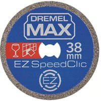 Dremel MAX EZ SpeedClic Diamant-Trennscheibe SC545DM in Blau für Stein und Beton, Arbeitsdurchmesser: 38,0 mm, Breite: 14,0 mm - Bild 1