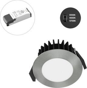 EVN LED-Einbauleuchte L54N101325 dimmbar IP54 Chrom 10W 230V - Bild 1
