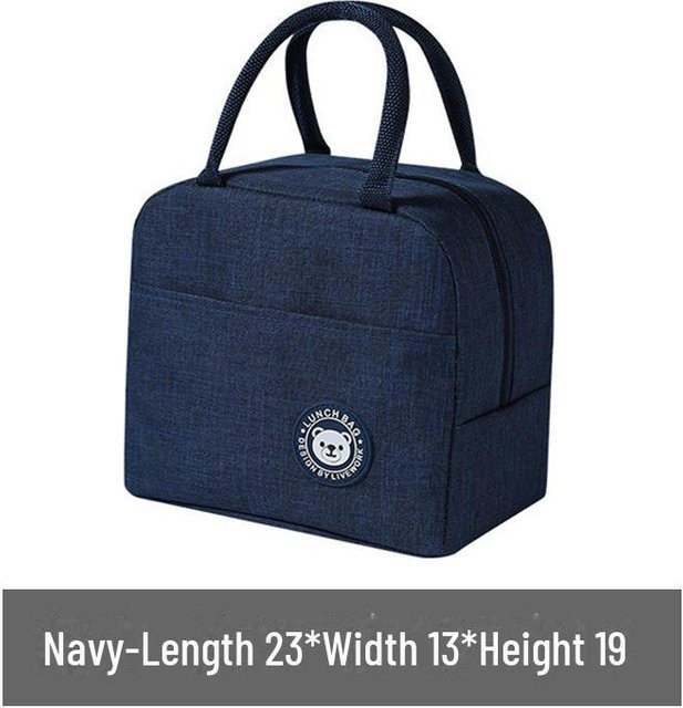 Isolierte Lunchtasche von MGB in Blau mit Aluminiumfolienfutter und großem Fassungsvermögen, B/T/H: 19,0 x 13,0 cm - Bild 1