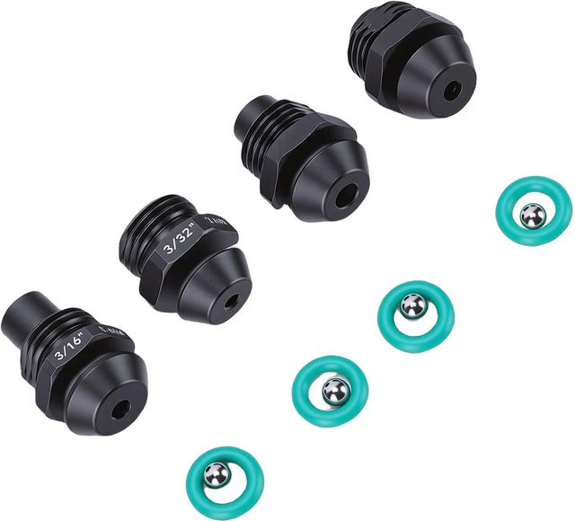 TOMTOP 4er Set Nietwerkzeug Haltenasen in Schwarz aus Stahl für 2550 M12, Größen: 3/32 Zoll, 1/8 Zoll, 5/32 Zoll und 3/16 Zoll - Bild 1