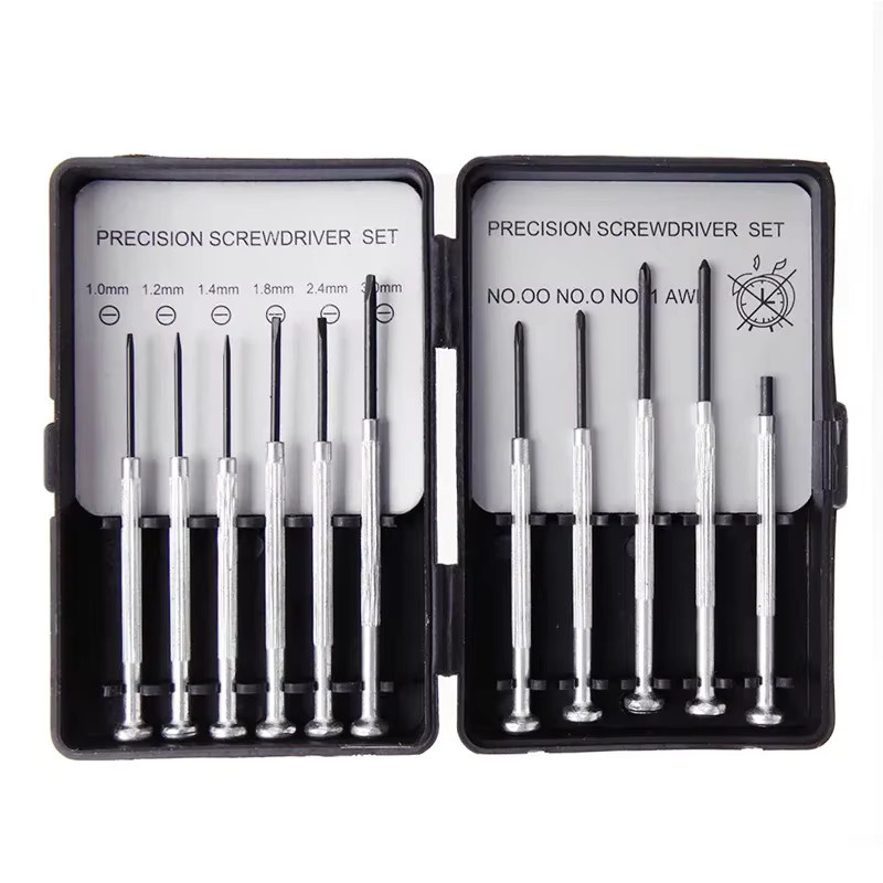Wnew 11-teiliges Micro Präzisions Schraubendreher Set in Silber für Uhren, Schmuck und Gläser-Reparaturen - Bild 5