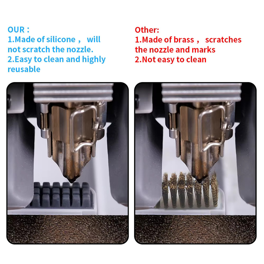 Bambu Lab Silikonbürste als Wischer-Düsenbürste für A1 und A1 mini 3D-Drucker zur Reinigung von Druckerteilen - Bild 4