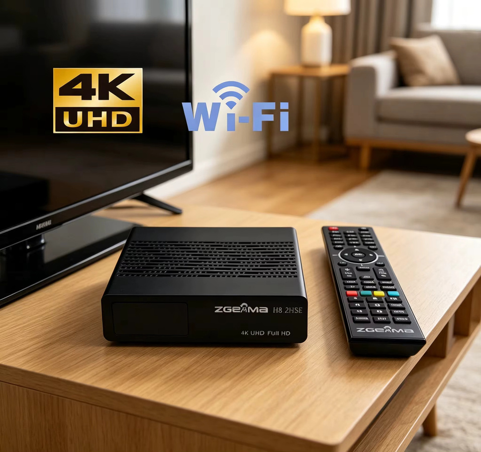 ZGEMMA H8.2H SE 4K UHD Digitaler Satellitenreceiver mit DVB-S2X T2/C Kombi-Tuner in Schwarz - Bild 4