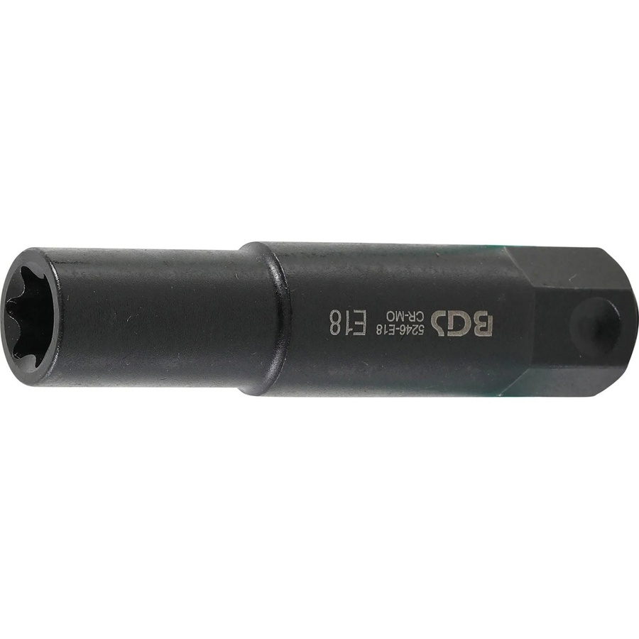 BGS Steckschlüssel-Einsatz E-Profil extra lang SW E18 mit 22 mm Außensechskant-Antrieb aus Chrom-Molybdän-Stahl - Bild 2