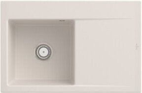Villeroy & Boch Spüle Subway Style in Beige mit Ablaufgarnitur und Handbrause, CeramicPlus Keramik, 45 l - Bild 1