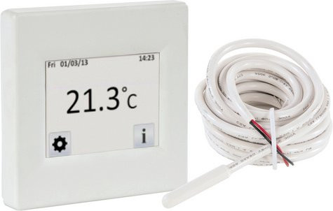Vitalheizung Raumthermostat HVH für Infrarotheizung, weiß, B/H/T: 9,2 x 1,8 x 9,2 cm - Bild 1