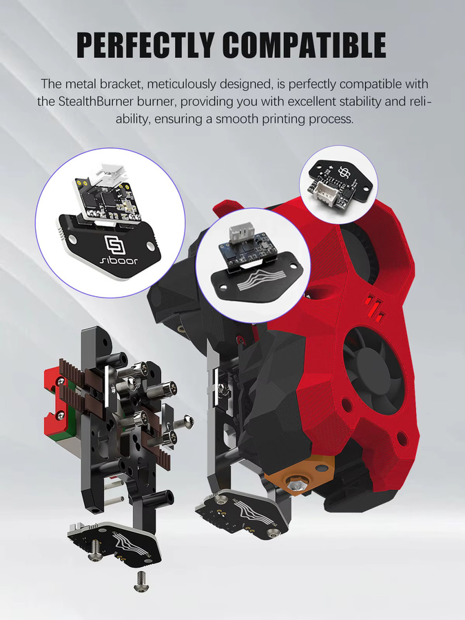 Siboor Kartographer IDM Scanner Nivellierungssensor mit CNC-Metallhalterung für VORON 2.4 und Trident 3D-Drucker aus 6061 Aluminium, Schwarz - Bild 5