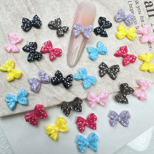 Zhou Nailart Prinzessin Schleife Nagel Charms, 100 Stück, Glänzend - Bild 1
