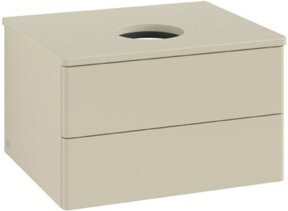V&B Waschtischunterschrank Antao ohne Frontstruktur in Grau Lack, B/T/H: 60 x 36 x 50 cm - Bild 1
