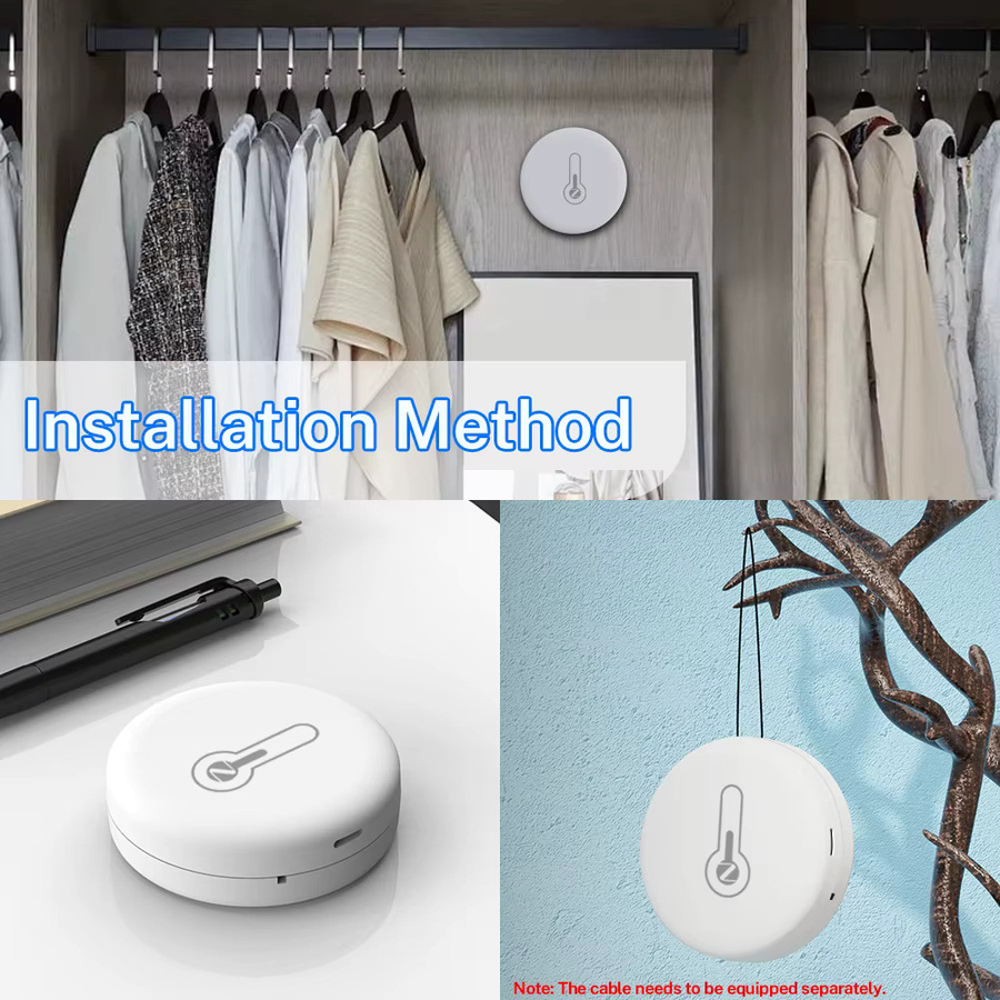 RightSitu Tuya Zigbee 3.0 Temperatur und Feuchtigkeit Sensor Thermometer in Weiß mit App-Steuerung und Smart Home Integration für Alexa und Yandex - Bild 2