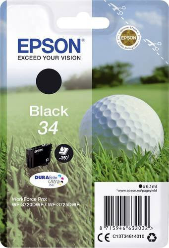 Original Epson Tintenpatrone 34 Schwarz für WorkForce Pro WF-3720DWF - Bild 1