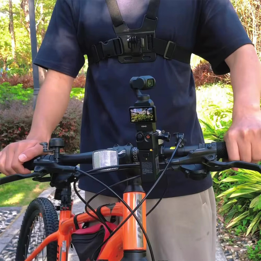 DJI Osmo Pocket 3 Zubehörset in Schwarz mit Kopfgurthalterung, Brusthalterung, Rucksack-Clip und 1/4-Zoll-Gewindeadapter - Bild 3