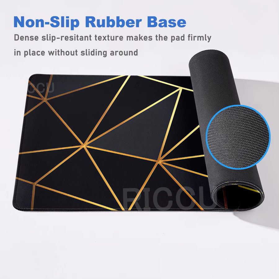 Riccu Geometrisches Mauspad mit Prisma-Motiv in XXL als rutschfeste Computertischmatte mit HD-Druck - Bild 3