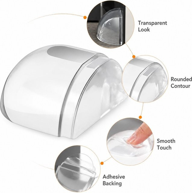 TFAAI Transparenter Silikon-Türstopper als selbstklebender Wandschutz und Gummi-Stoßfänger für Türen, Schränke und Möbel - Bild 1