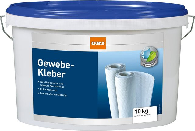 OBI Gewebekleber Dispersion in Weiß, 10 kg - Bild 1