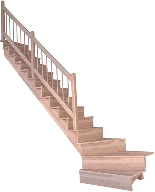 StarWood Treppe Lindos Pro Gewendelt aus Buche in Braun, Länge: 100 cm - Bild 1