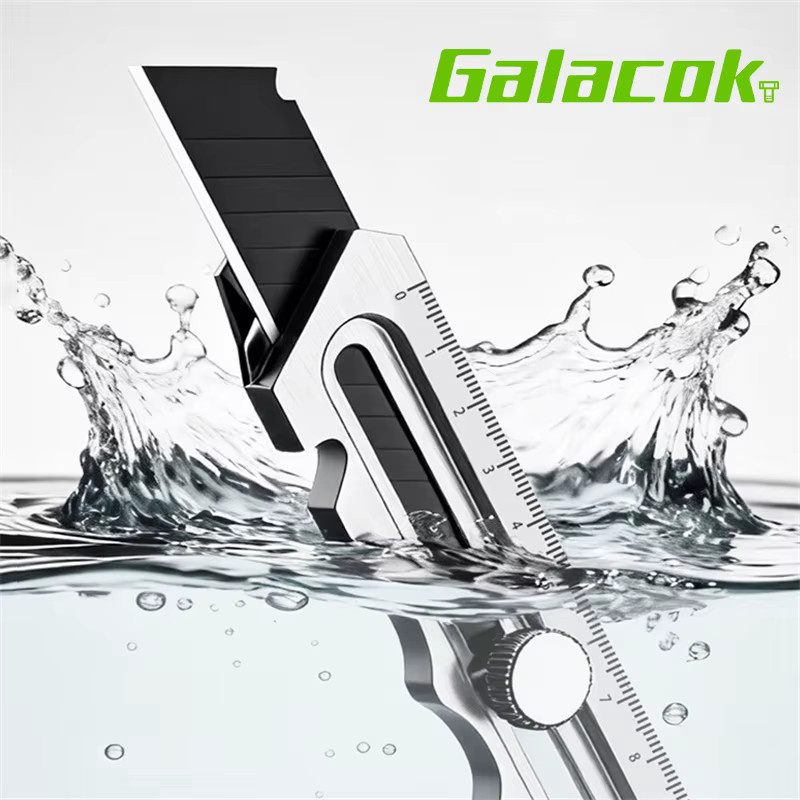 Galacok 6-in-1 Multifunktionsmesser aus Edelstahl in Silber mit einziehbarem Kartonöffner - Bild 3