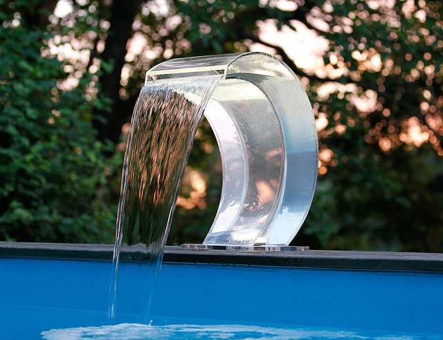Ubbink MAMBA Acryl LED Wasserfall Element für Pool in Transparent, Höhe: 54 cm - Bild 1