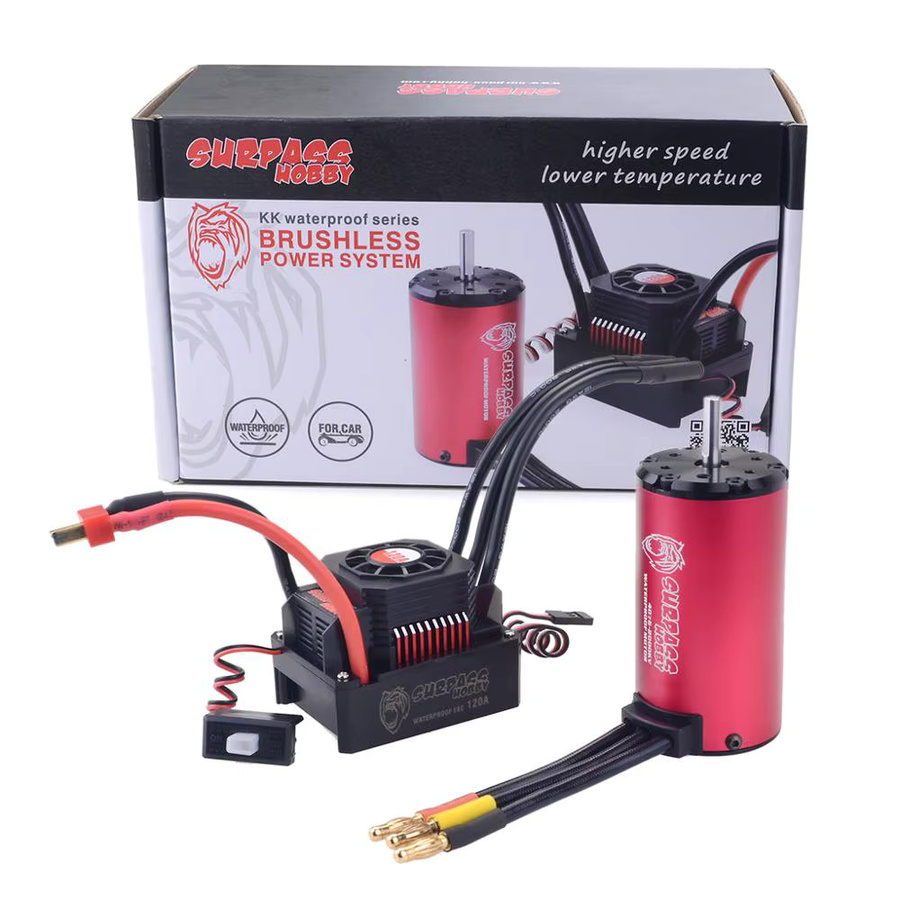 SURPASS HOBBY KK 4076 Wasserdichte Combo, Bürstenloser Motor, ESC-Geschwindigkeitsregler, für 1/8 RC Drift Racing Car - Bild 2