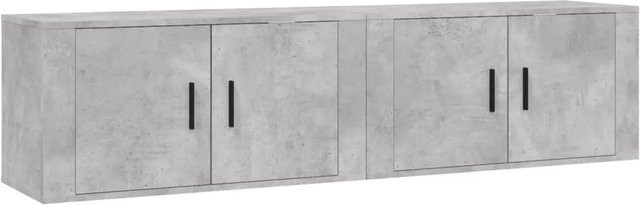 vidaXL TV-Wandschränke Set 2 Stück Betongrau B/H/T: 80 x 40 x 34,5 cm - Bild 1