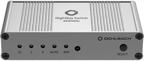 Oehlbach HighWay Switch 8K HDMI Switch mit 2 Ports in Silber - Bild 1