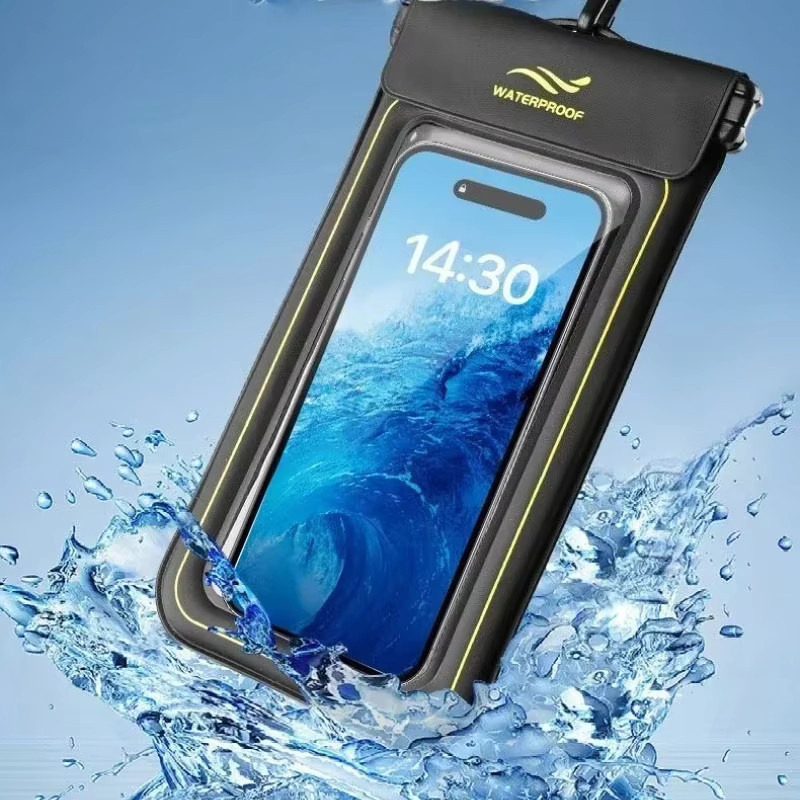 HAISSKY Wasserdichte Armband Handy Tasche für iPhone 17 16 15 14 13 Pro Max Plus in Schwarz mit Schwimmfunktion zum Schwimmen und Tauchen - Bild 3