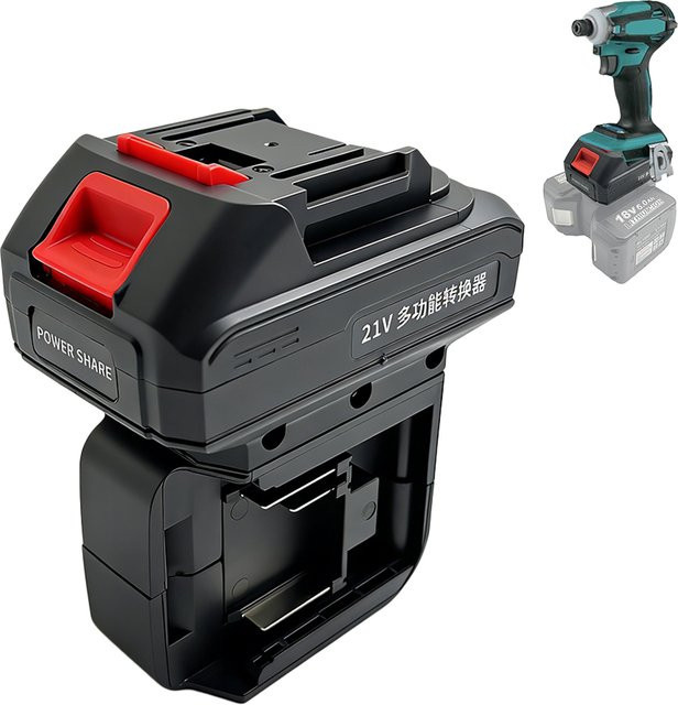Makita 2-in-1 Batterieadapter für 18V LXT Akkus in Schwarz - Bild 1