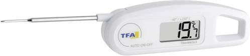TFA Dostmann Küchen-Thermometer 30.1047 in Weiß mit Abschaltautomatik nach HACCP und EN 13485, strahlwassergeschützt IP65 für Soßen, pastöse und halbfeste Stoffe - Bild 1
