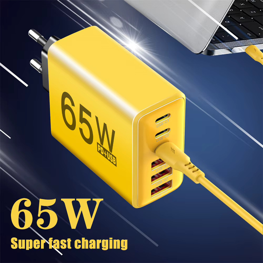 Maerknon 65W USB Typ C Multi Ports Schnellladegerät Wandadapter in Weiß - Bild 4