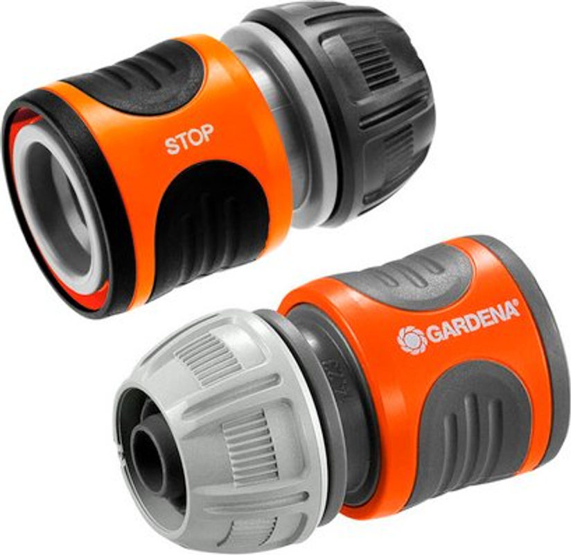 Gardena Schlauchverbinder Quick Coupling aus Kunststoff mit Wasserstop, orange/bunt, B/T/H: 4 x 10,5 x 13 cm - Bild 2