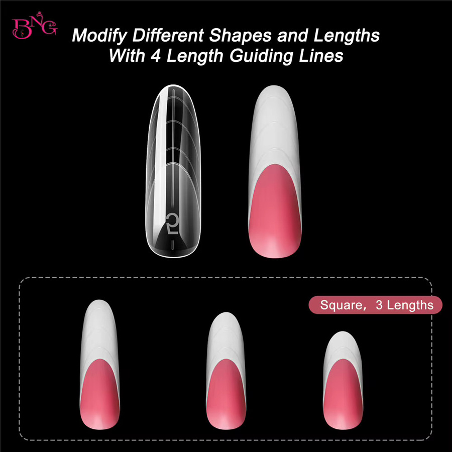 BNG Nagel-Doppelformen, 150 Stück, oval, für französische Maniküre - Bild 3