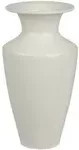 DECORIS Vase aus Metall in Weiß, modern und rund, Durchmesser: 12 cm, Höhe: 23 cm - Bild 1