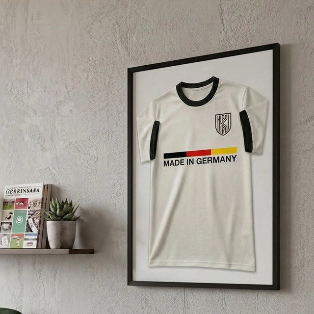 K-Möbel Echtholz Trikot Rahmen Schwarz für Kindertrikots und Fan Shirts, Breite: 50 cm, Höhe: 70 cm - Bild 1