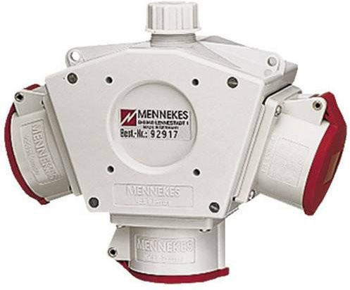 Mennekes DELTA-BOX CEE Stromverteiler 92917 mit 3x CEE 16A 5P 400V 3-Phasen IP44 in Grau-Weiß - Bild 1
