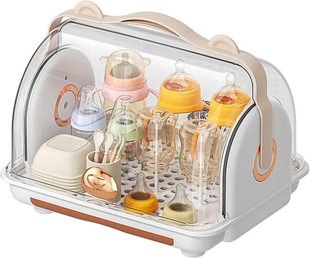 Aimo Babyflaschen Aufbewahrungsbox mit Abtropffläche aus Kunststoff in Weiß - Bild 1