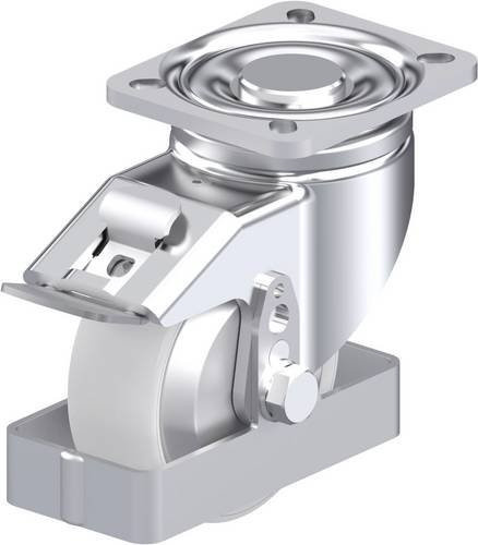 Blickle Stahlblech-Lenkrolle LH-PO 100G-1-FI-FA-FS in Silber, Rad-Durchmesser: 100 mm, Tragfähigkeit: 280 kg - Bild 1