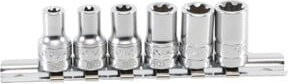 BGS Steckschlüssel-Einsatz-Satz T-Profil Plus für Torx Plus, Antrieb Innenvierkant 6,3 mm (1/4 Zoll), 6-teilig, Farbe Silber - Bild 1