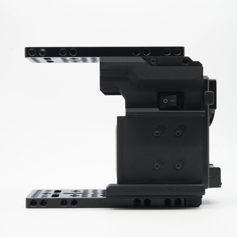 FusionRig Cineback Kamerakäfig-Erweiterungsmodul für Panasonic LUMIX S5M2 und S5M2X, kompatibel mit Tilta TAT50 und SmallRig 4023, Schwarz - Bild 4