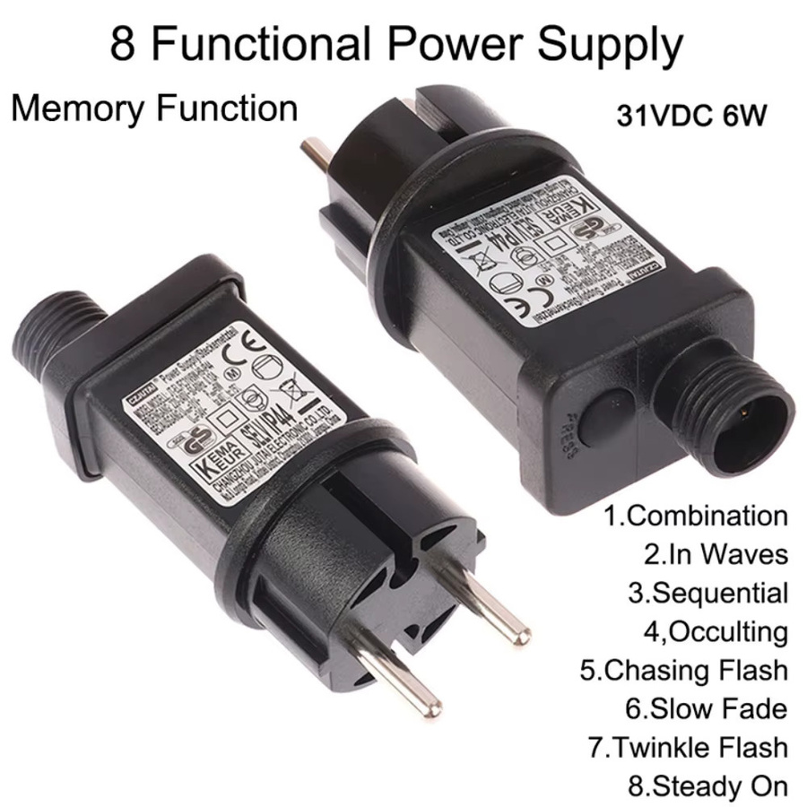 GAHADA LED Treiber Netzteil mit 8 Modi, IP44 Transformator Adapter für 24V, Schwarz - Bild 2