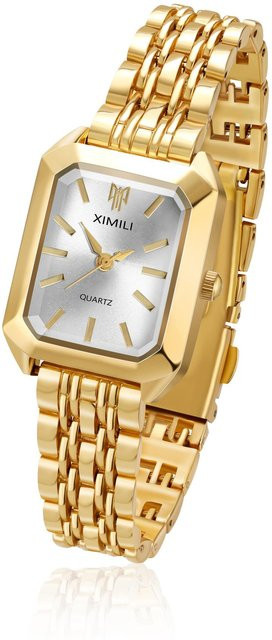 YULIN Armbanduhr, Edelstahl, Gold, Quarz, Rechteckig, Damen - Bild 1