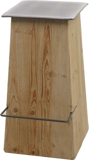 MCW Barhocker MCW-L76 im Industrial Design aus Massiv-Holz und Eisen, Farbe: natur/silver - Bild 2