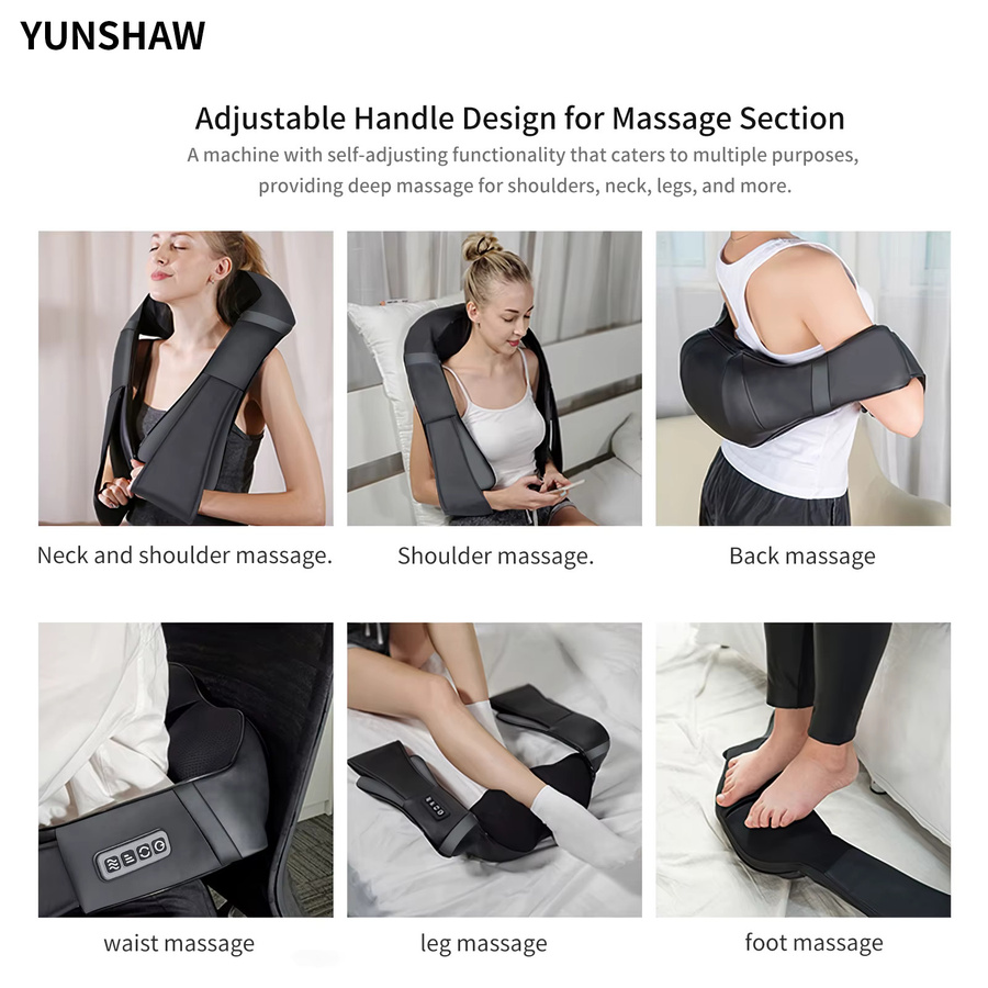 Ekmoey Nackenmassagegerät mit Wärmefunktion, Schwarz, Unisex - Bild 5
