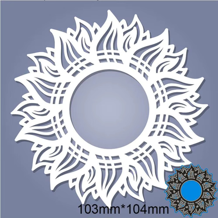 Metall-Schablonen für Scrapbooking und Bastelarbeiten mit Blumenmotiven zur Papierprägung und zum Basteln von Karten - Bild 4