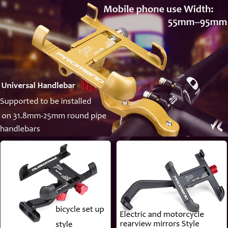 NVPONE Fahrrad-Handyhalterung für iPhone und Samsung sowie Xiaomi in Schwarz als GPS-Ständer für das Motorrad oder den Lenker - Bild 4