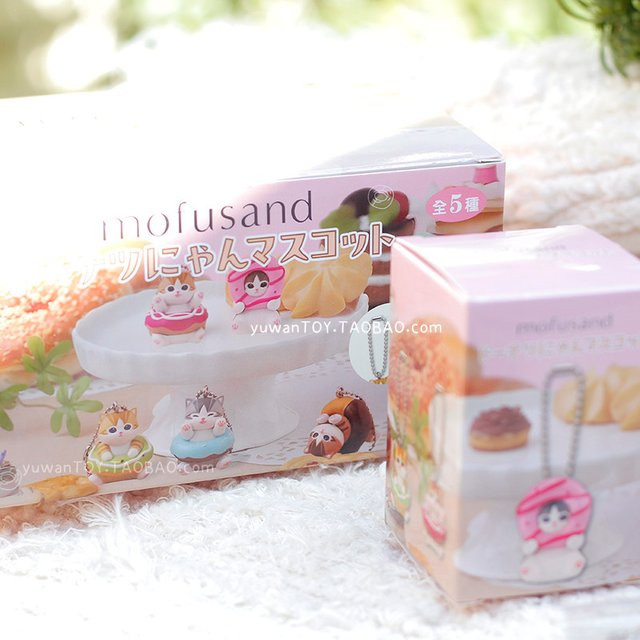 Mofusands Katzen Blind Box, Donut-förmige Anhänger-Serie, Katzenpuppen-Anhänger - Bild 1