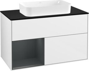 Villeroy & Boch Waschtischunterschrank Finion mit Abdeckplatte, Farbe Weiß lackiert, B/T: 100 x 50,1 cm - Bild 1