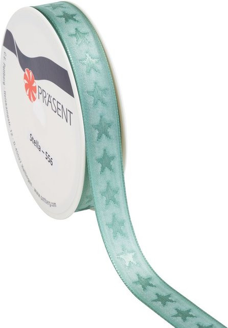 Grünes Seidenband Sterne aus Polyester für Weihnachten und Winter - Bild 1